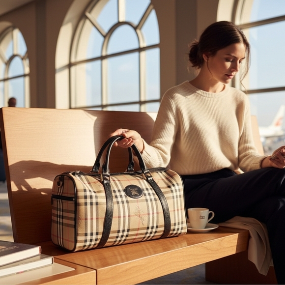 Burberry Handbags - Plaid Women's Bag with Black Accents